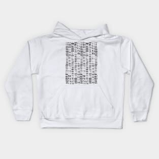 Abstract rectangles - black and white Kids Hoodie